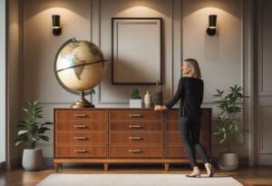 Read more about the article Sådan skaber du en stilfuld indretning med globus og konsolbord med skuffer
