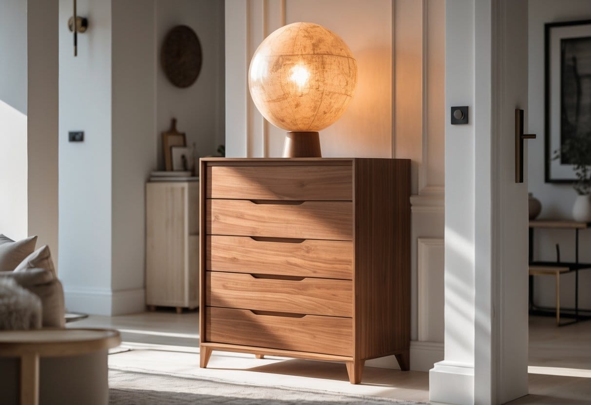 Read more about the article Sådan skaber du et stilfuldt hjem med en globuslampe og en høj kommode til hjemmet